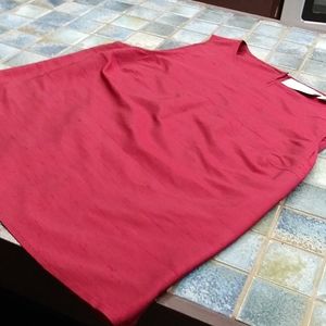 Silk 100% blouse dark red, size medium